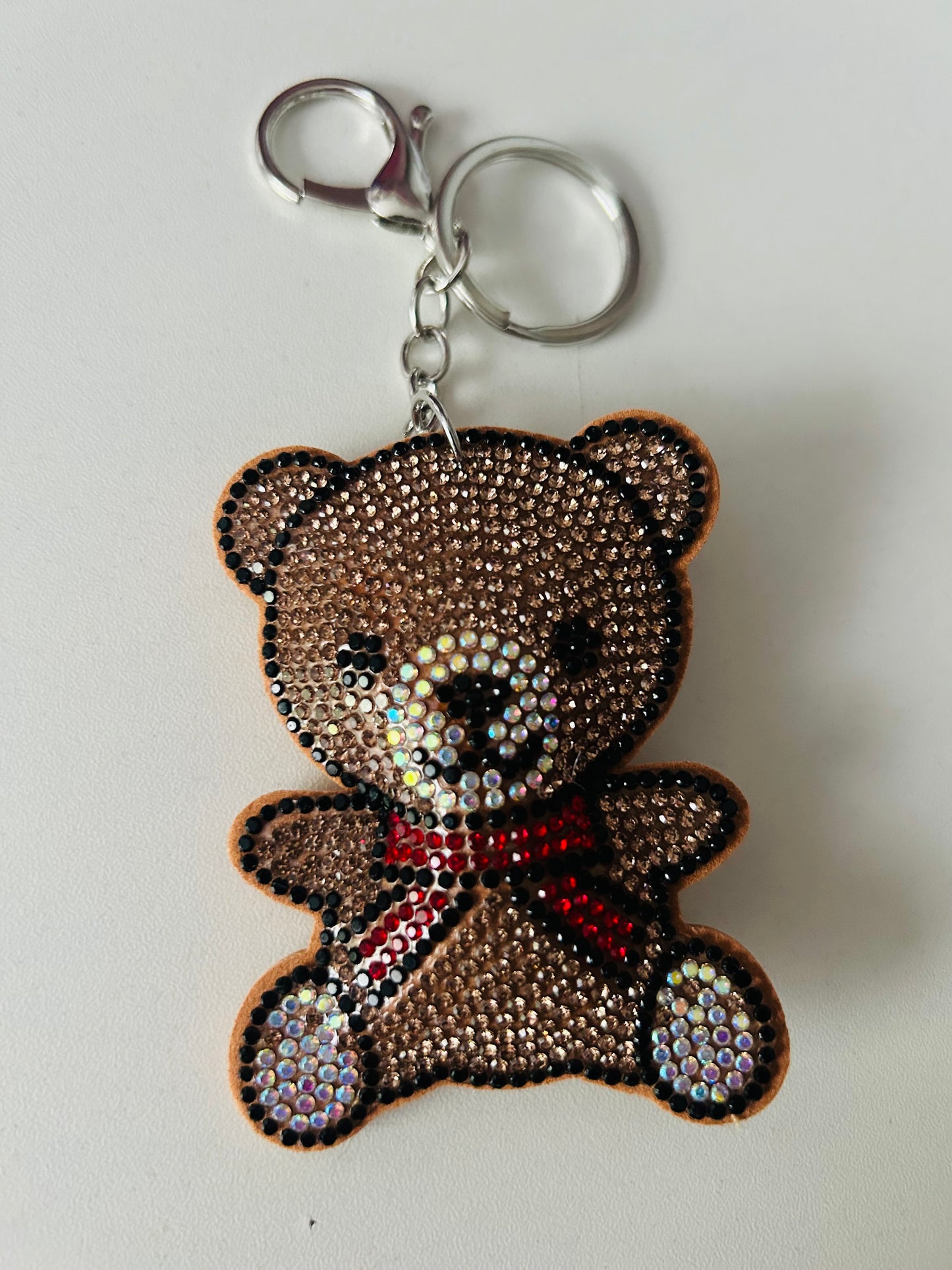 Teddy Bear Rhinestone Keychain/Bag Charm