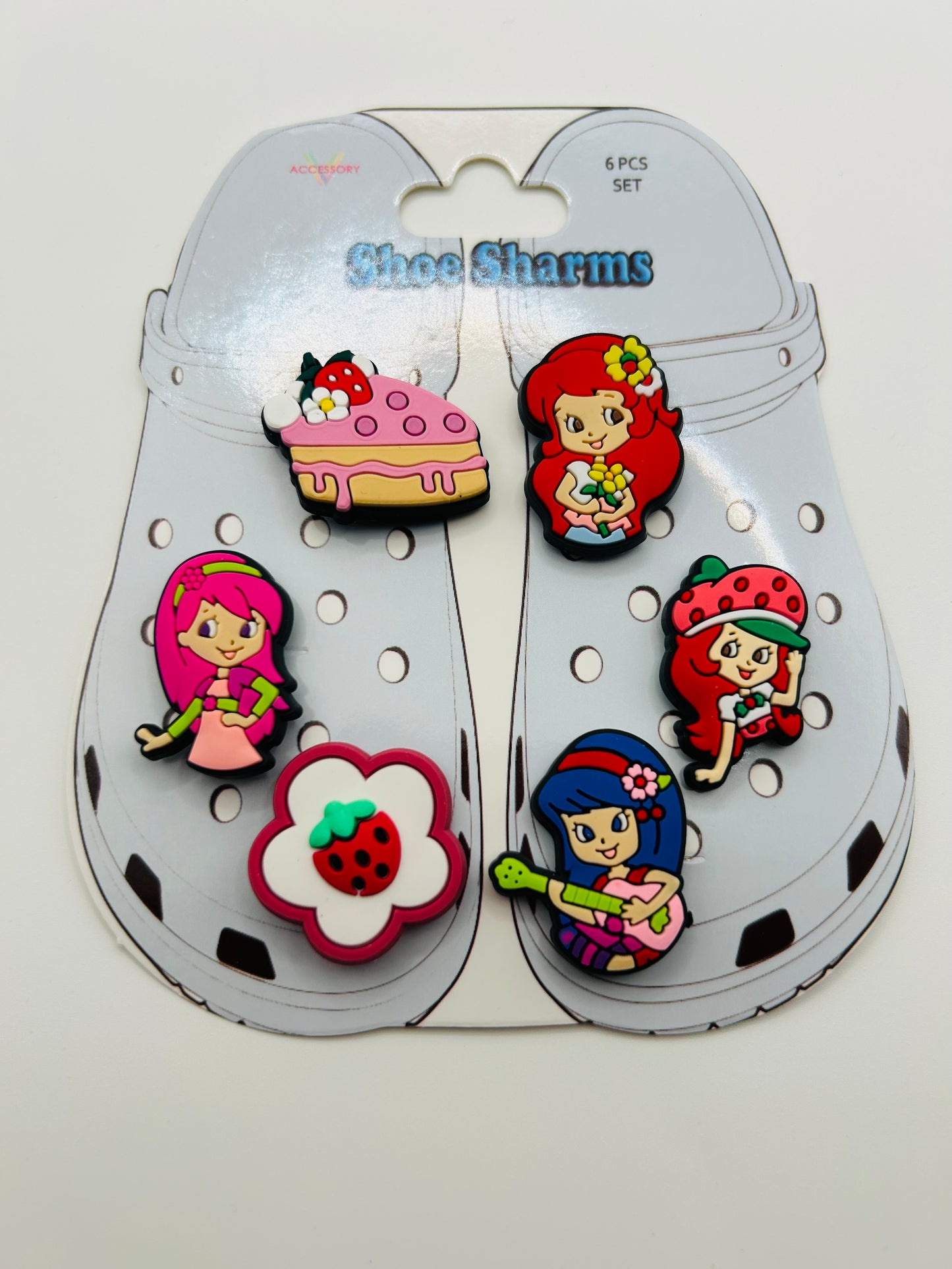 Strawberry Girls Shoe Charms