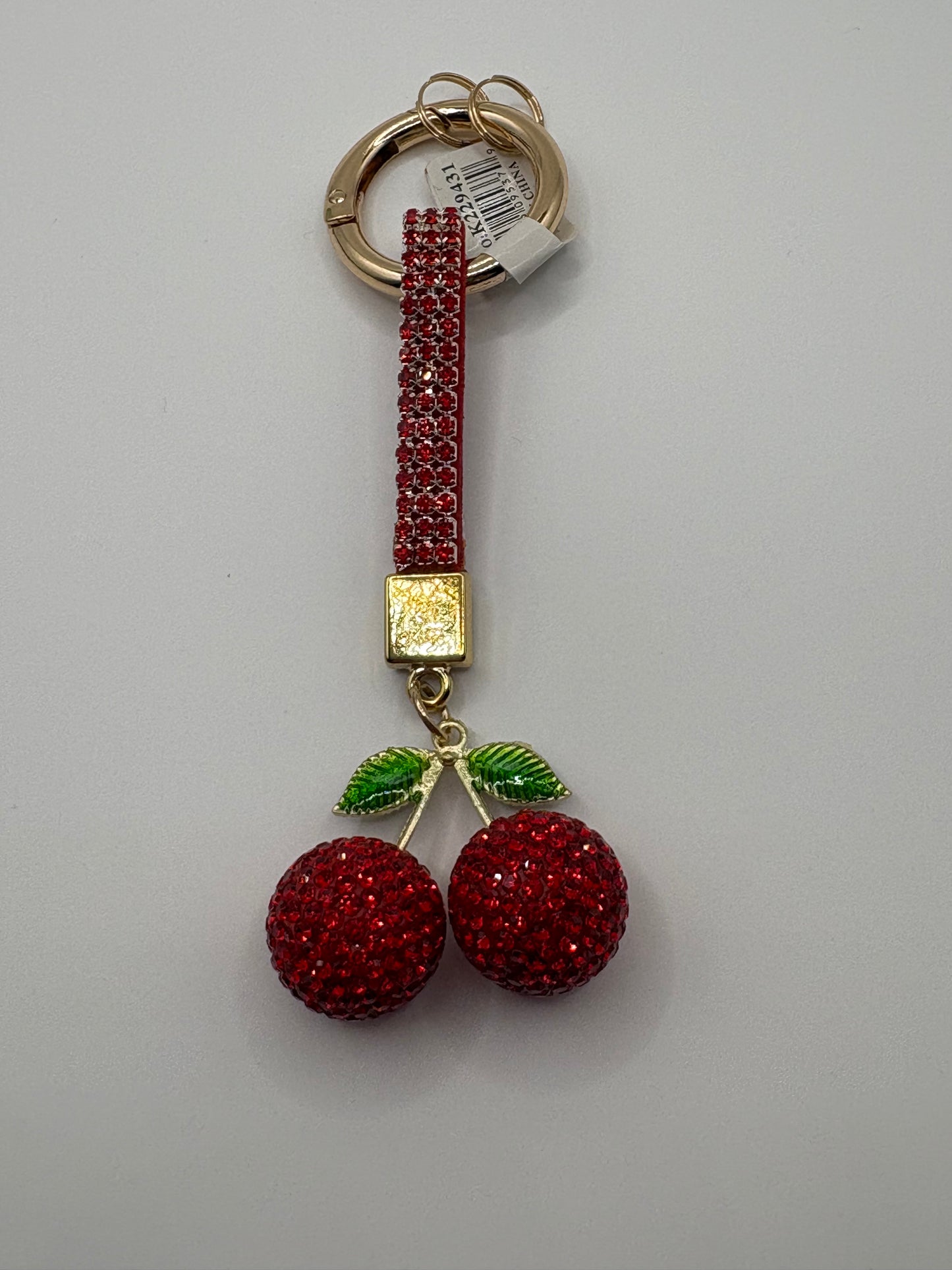 Cherry Rhinestone Keychain