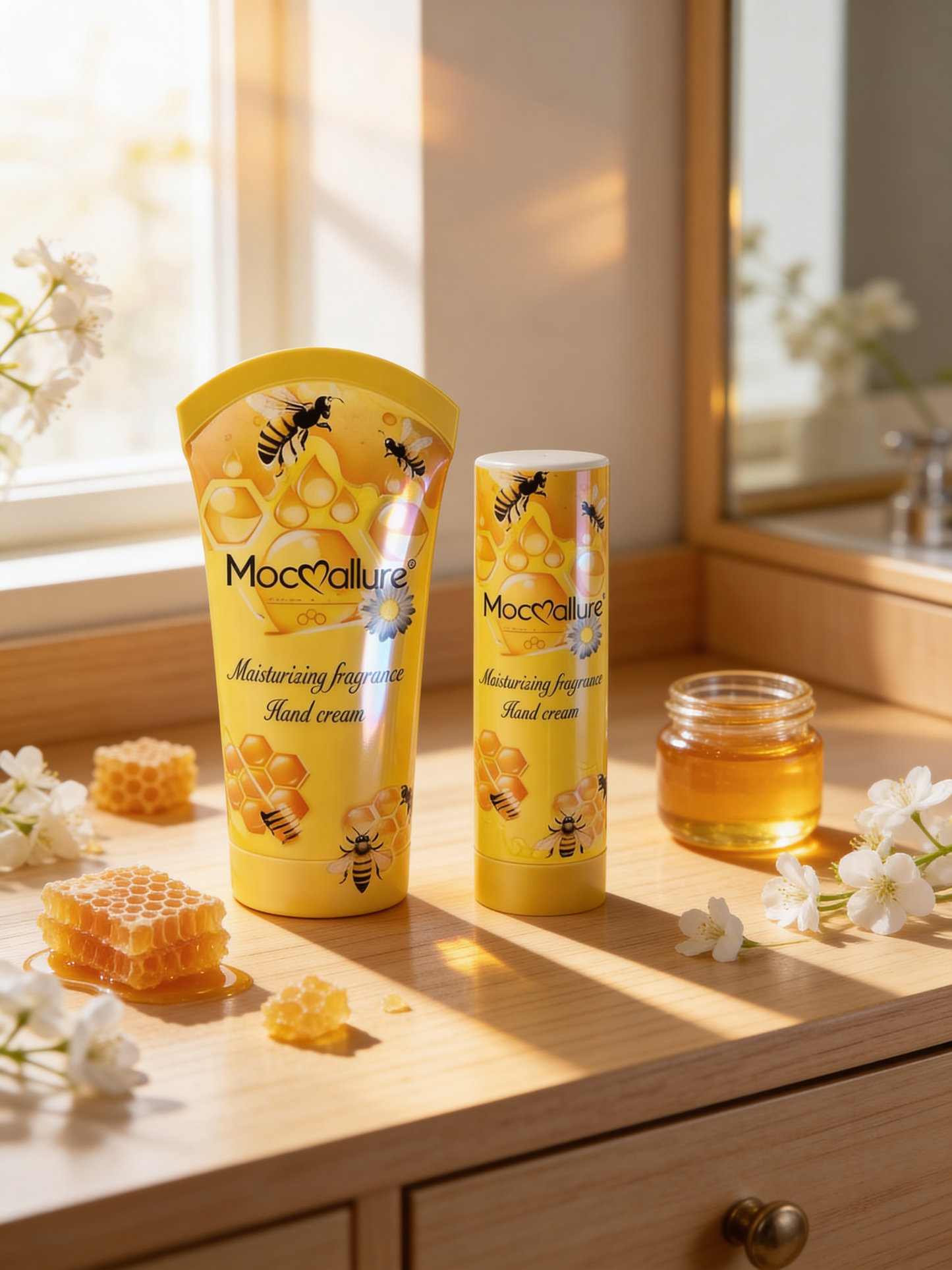 Travel Size Honey Hand Cream & Lip Balm Set