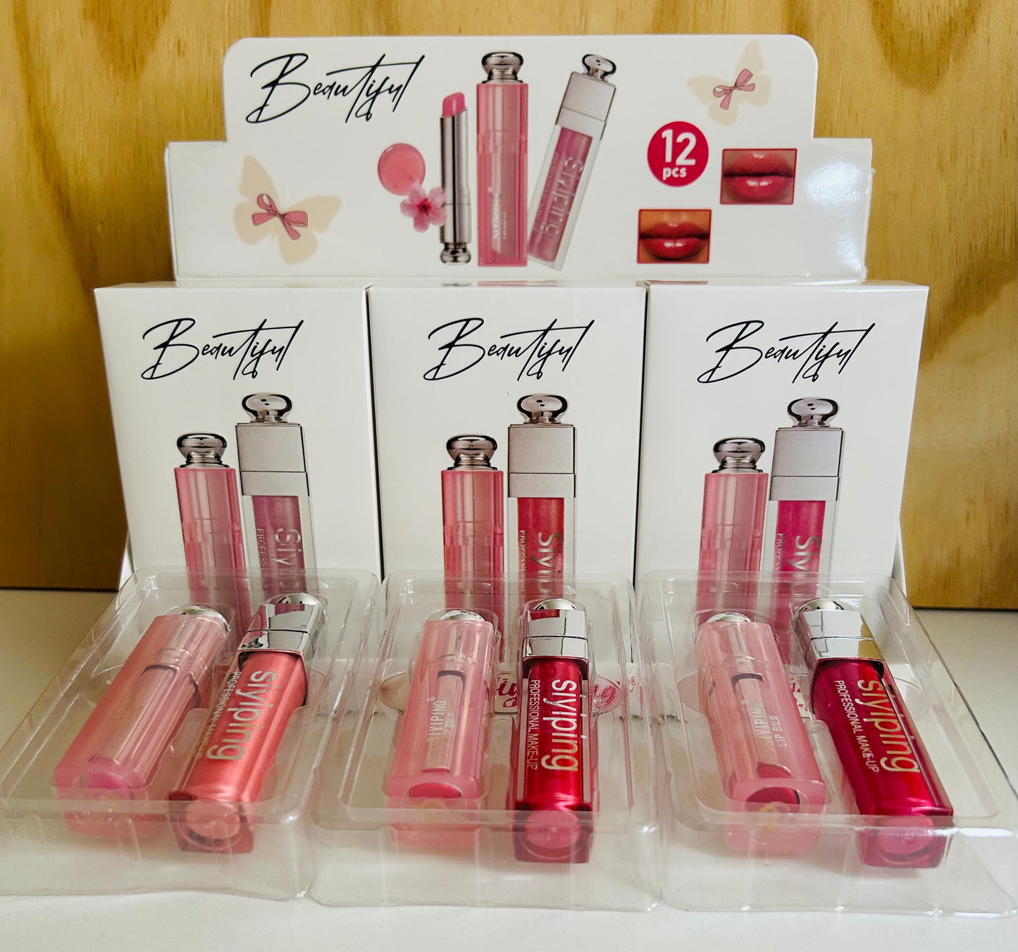 2 piece Lipstick and Plumping Lig Gloss Set