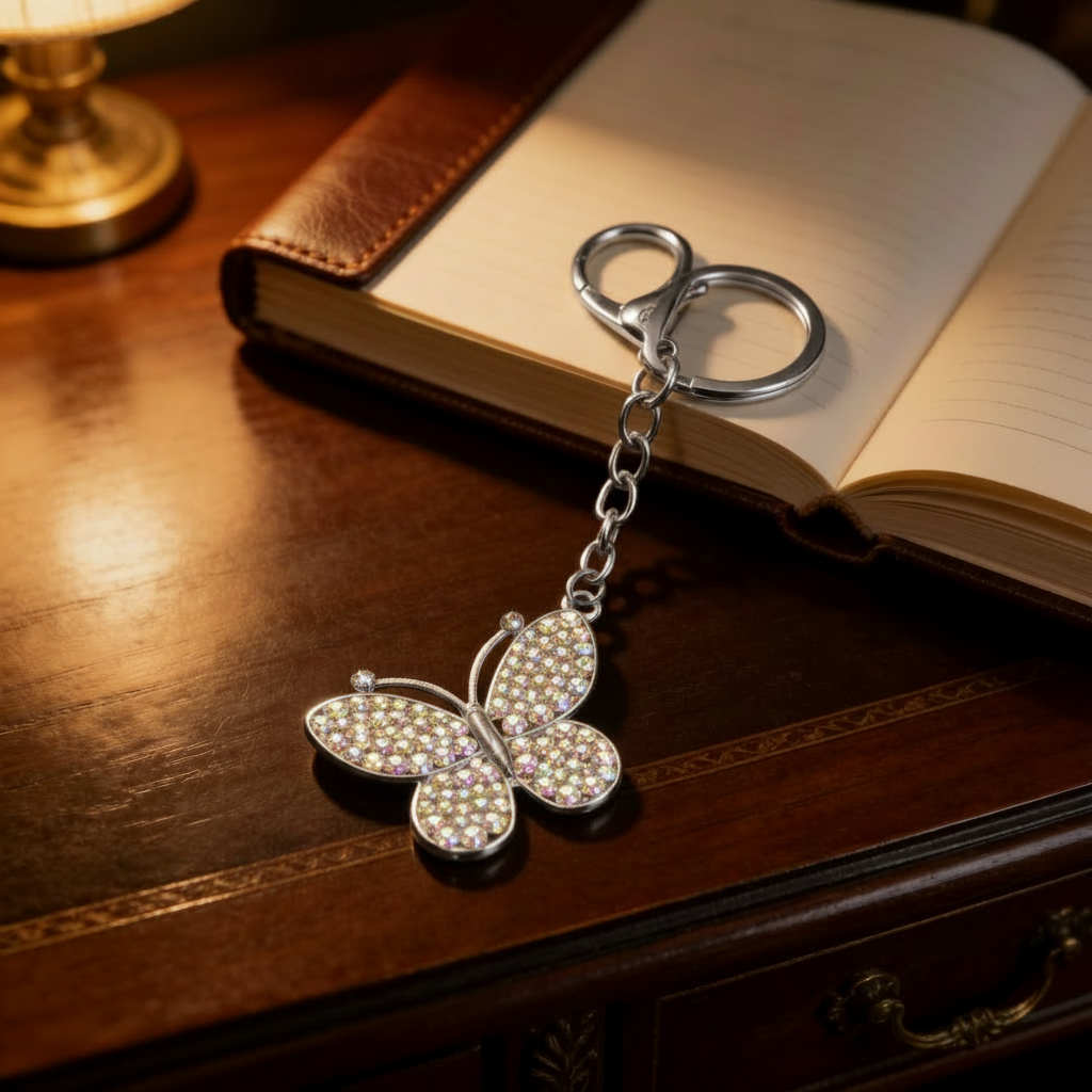 Butterfly Glam Keychain/ Bag Clip in 4 colors