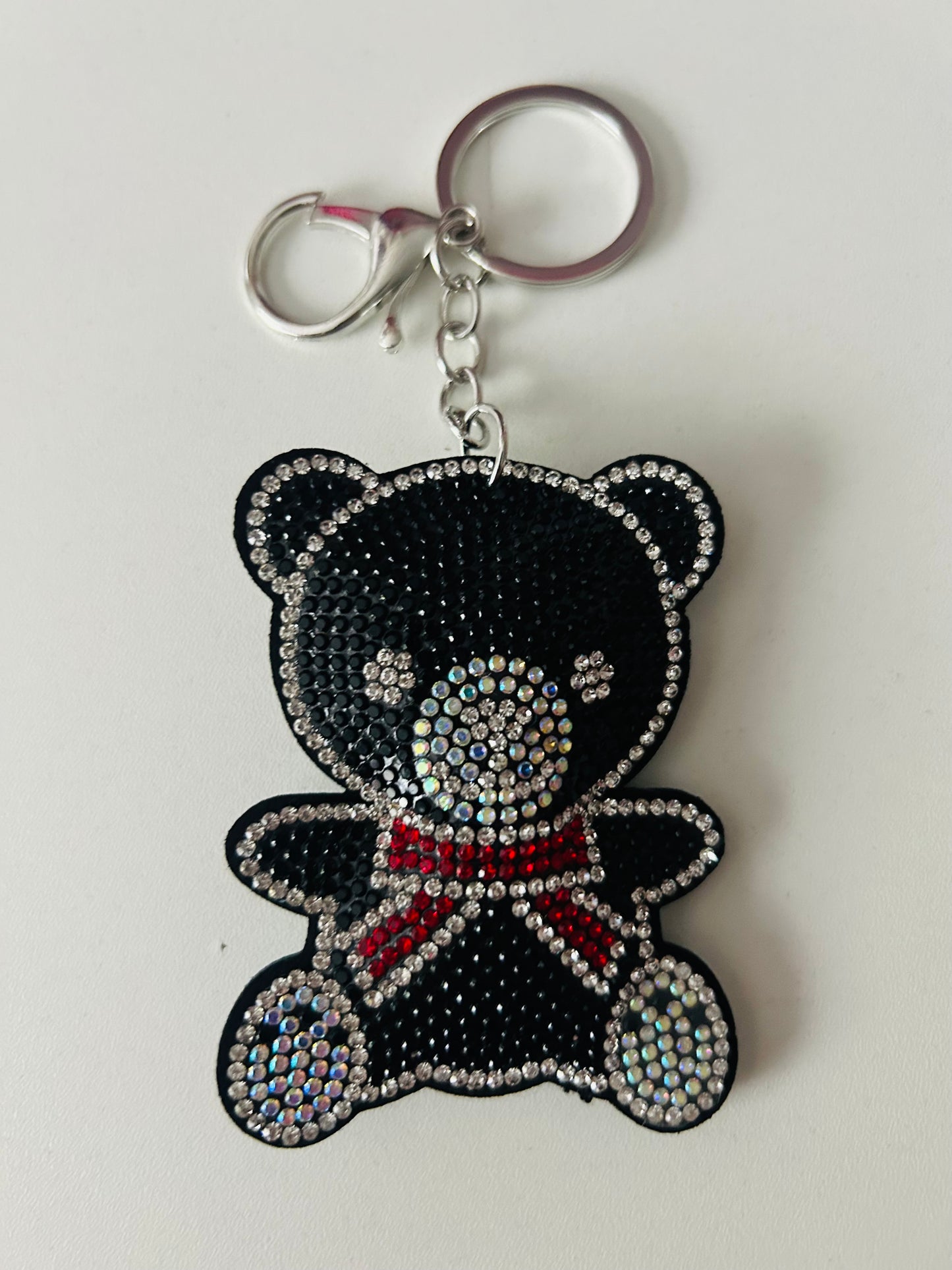 Teddy Bear Rhinestone Keychain/Bag Charm