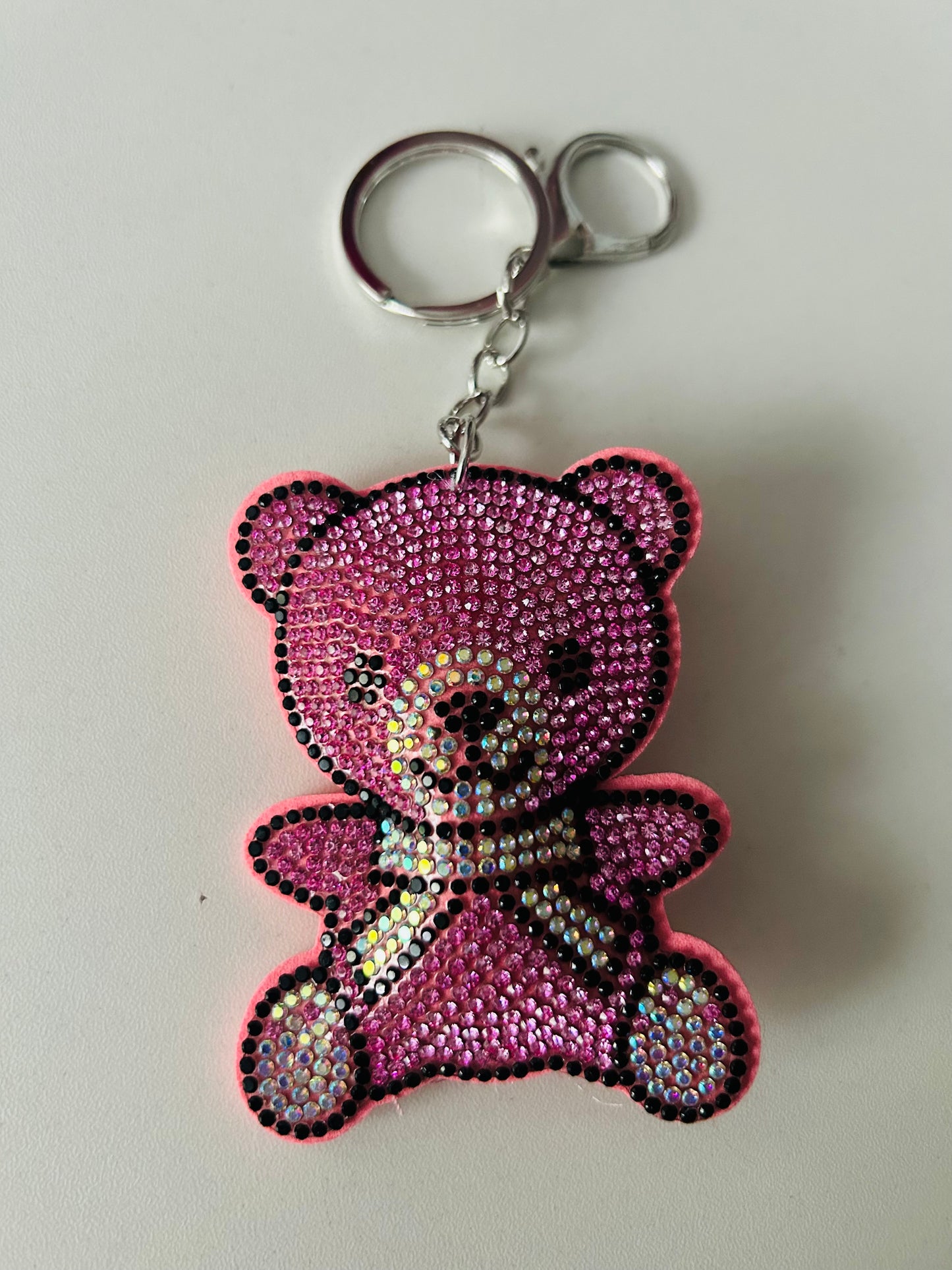 Teddy Bear Rhinestone Keychain/Bag Charm