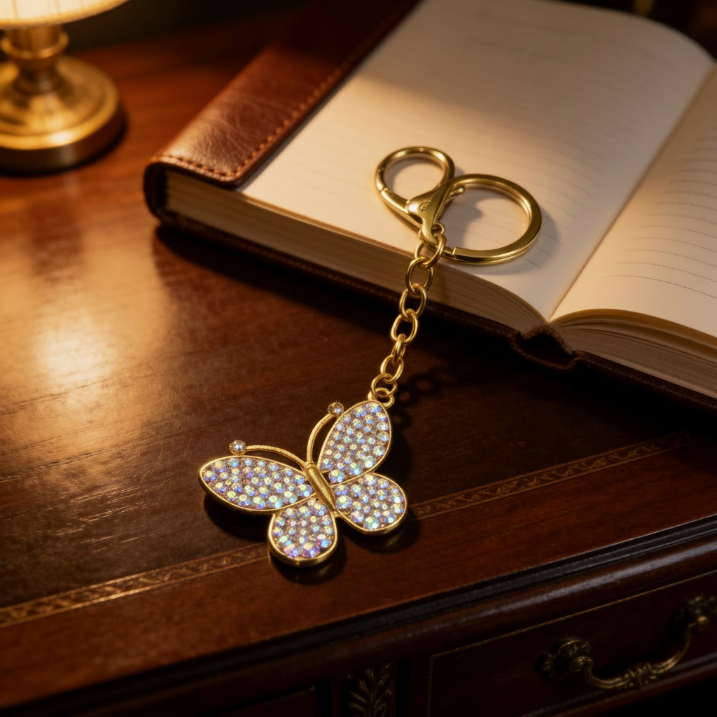 Butterfly Glam Keychain/ Bag Clip in 4 colors