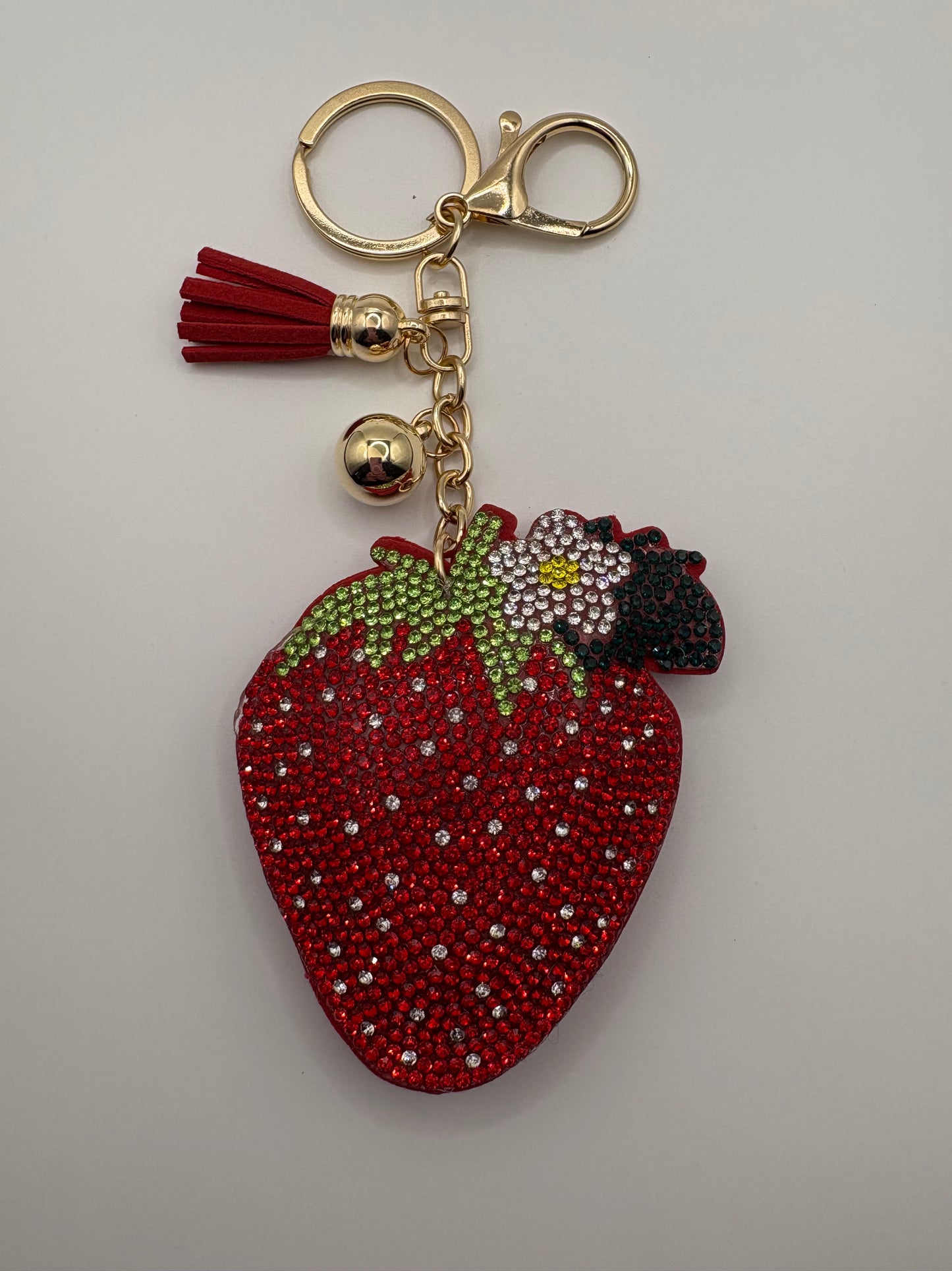 Rhinestone Fruit Keychain/Bag Charm