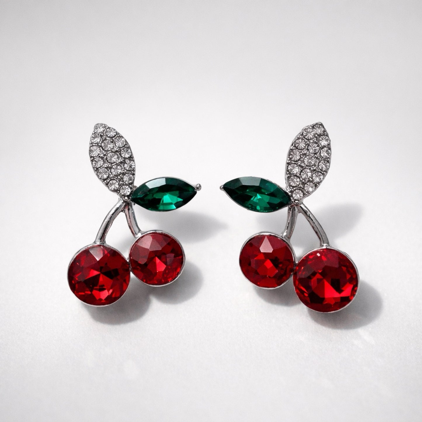 Cherry Rhinestone Earrings