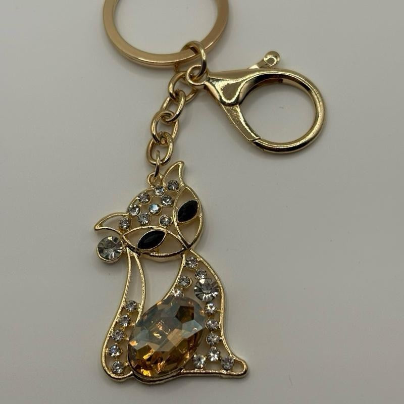 Elegant Cat Keychain and bag charm