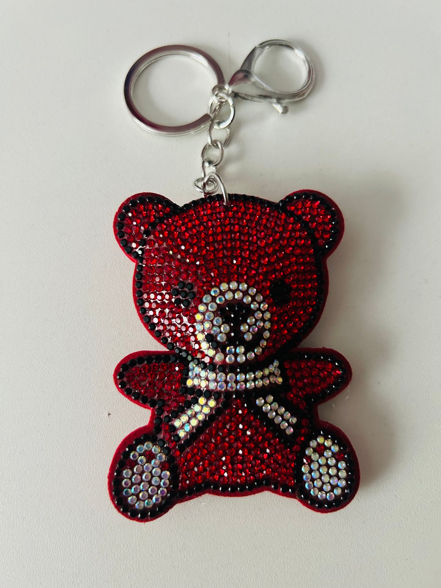 Teddy Bear Rhinestone Keychain/Bag Charm