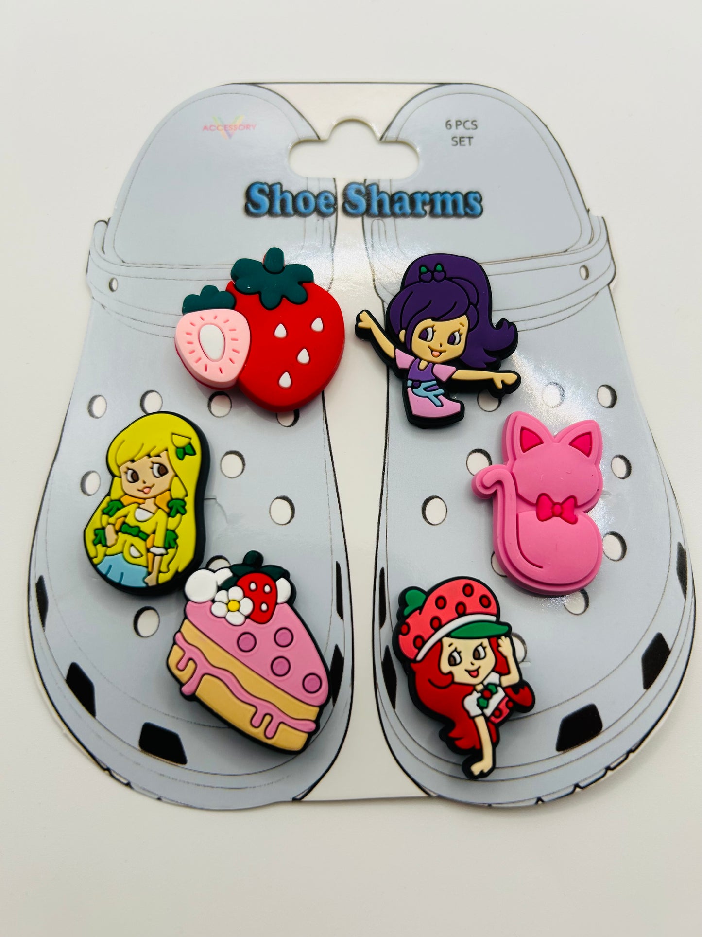 Strawberry Girls Shoe Charms