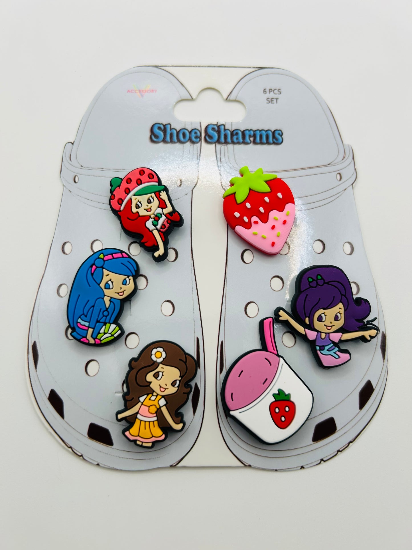 Strawberry Girls Shoe Charms
