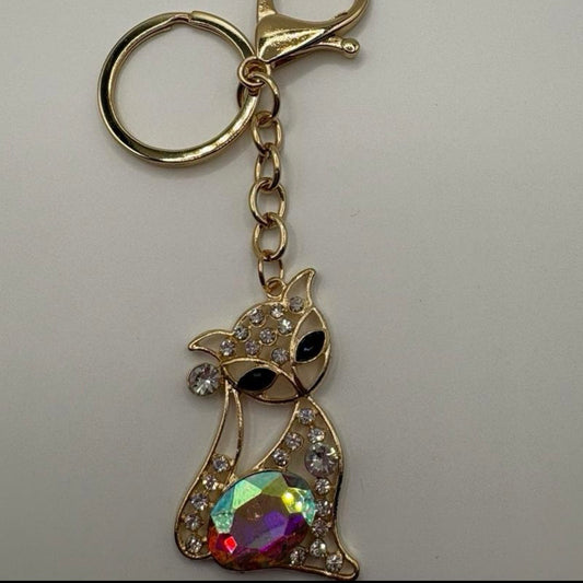 Elegant Cat Keychain and bag charm