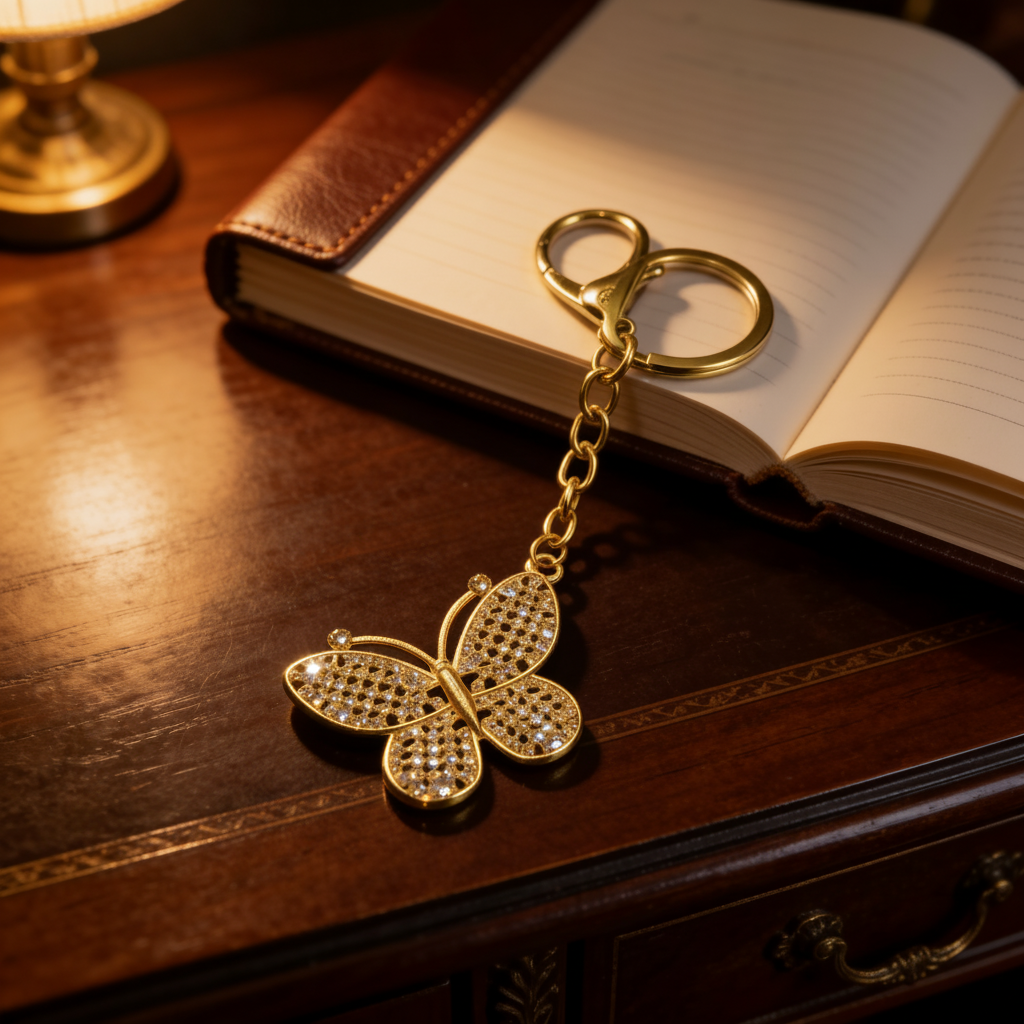 Butterfly Glam Keychain/ Bag Clip in 4 colors