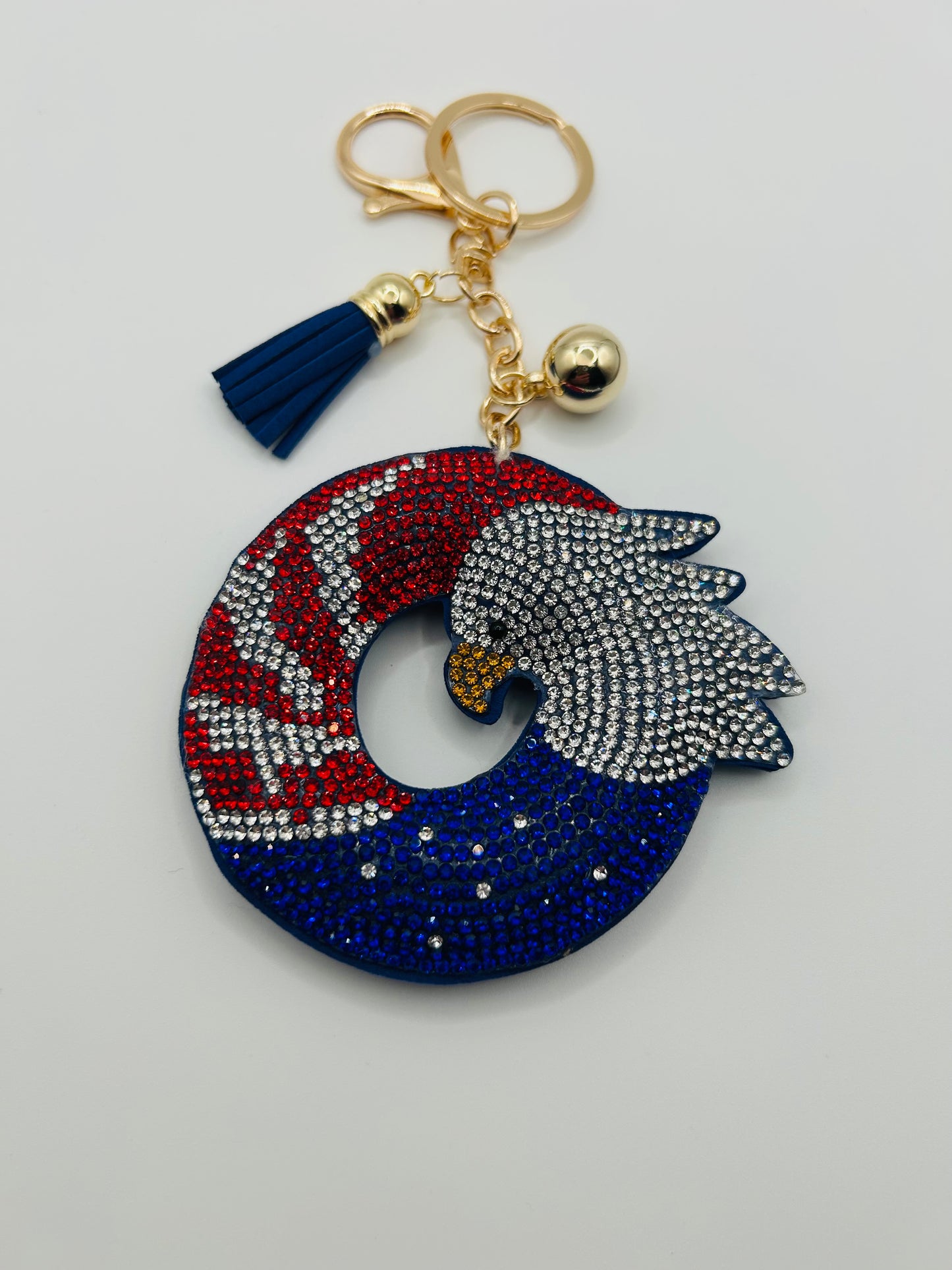 Patriotic Eagle Keychain/Bag Charm
