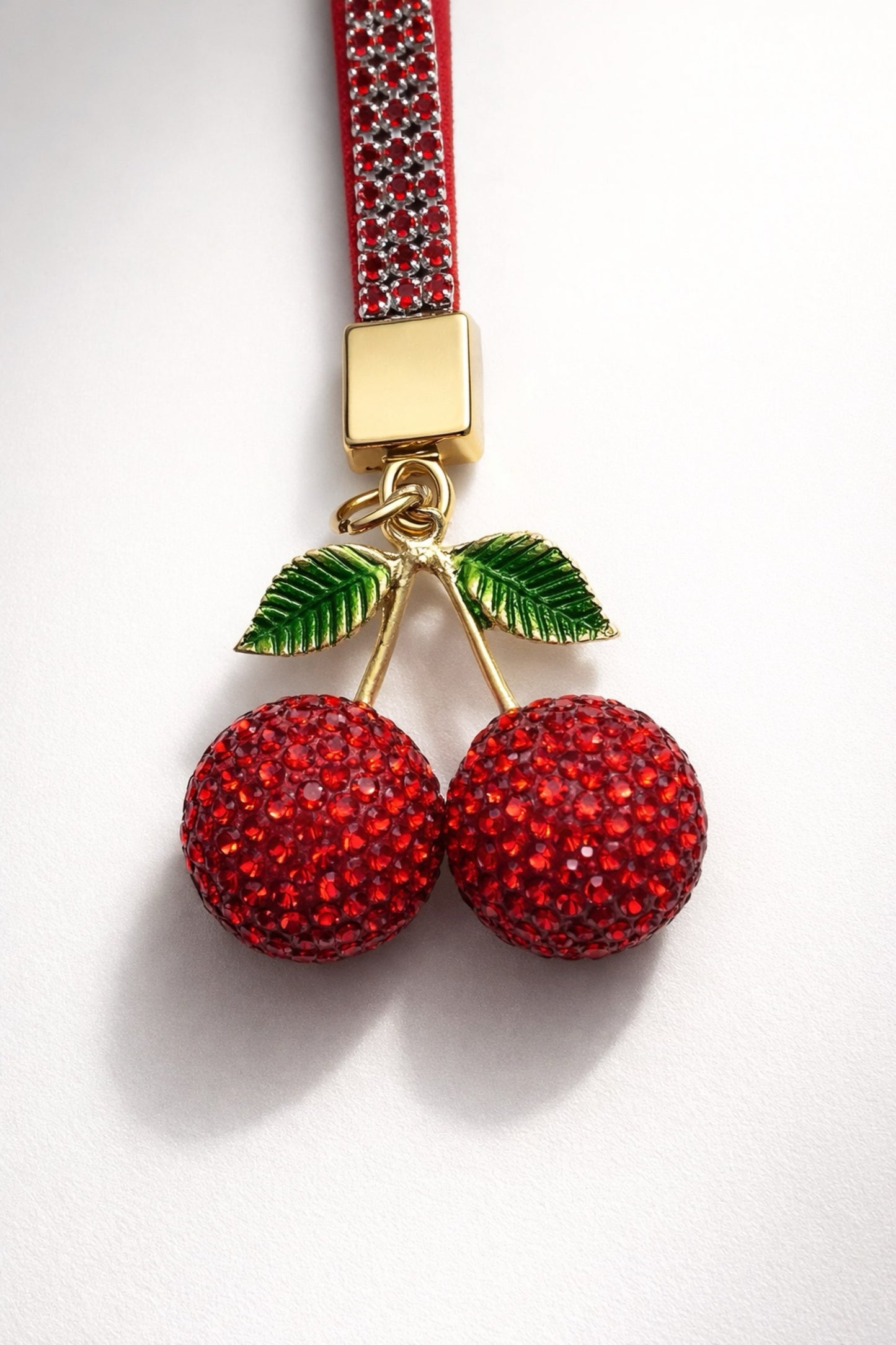 Cherry Rhinestone Keychain