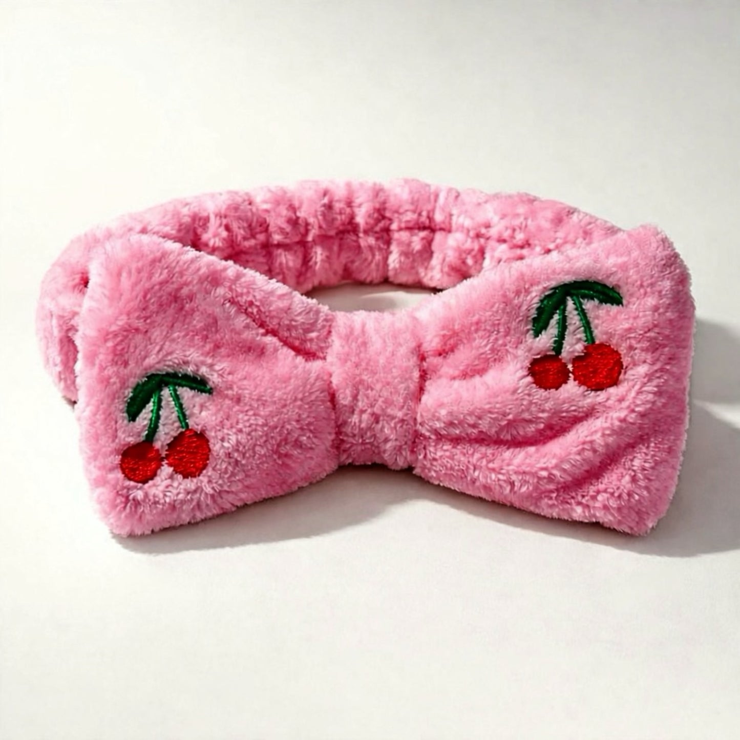 Cherry Plush Spa Headbands