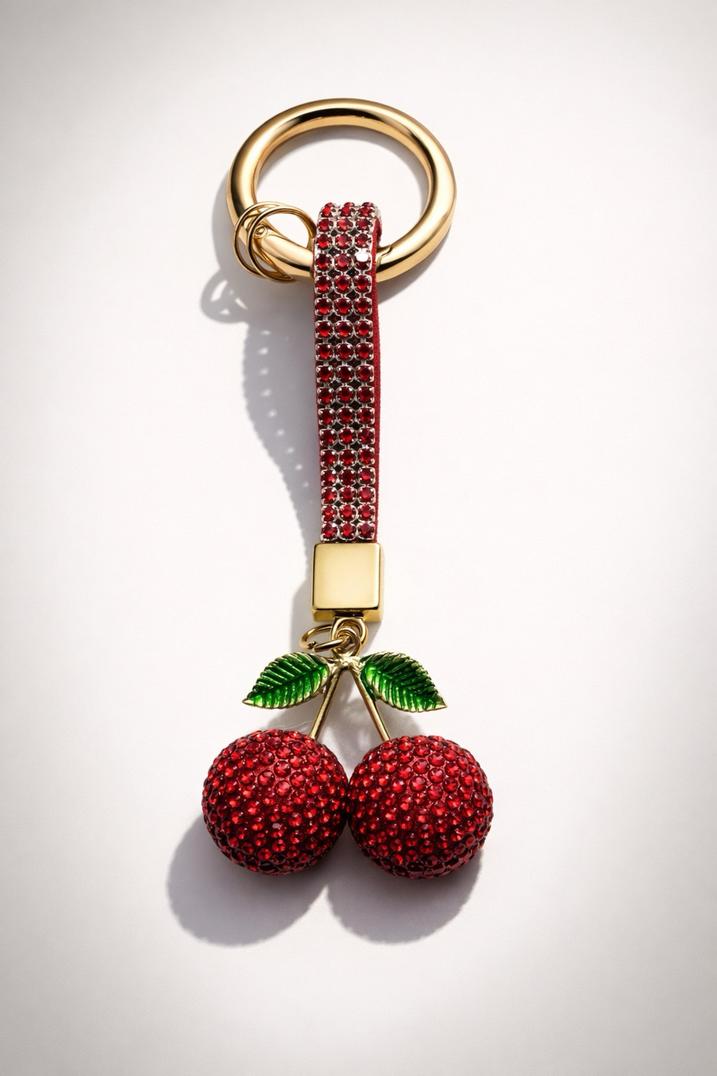 Cherry Rhinestone Keychain