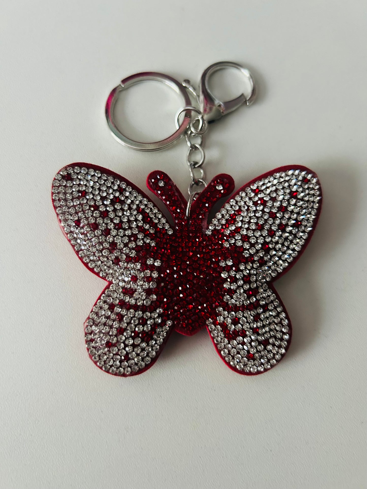 Butterfly Rhinestone Keychain/Bag Charm