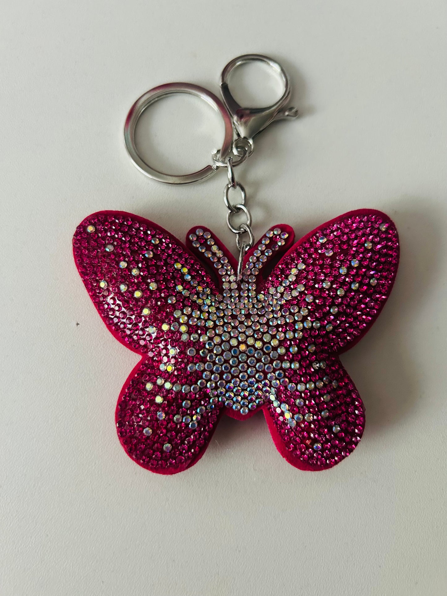 Butterfly Rhinestone Keychain/Bag Charm