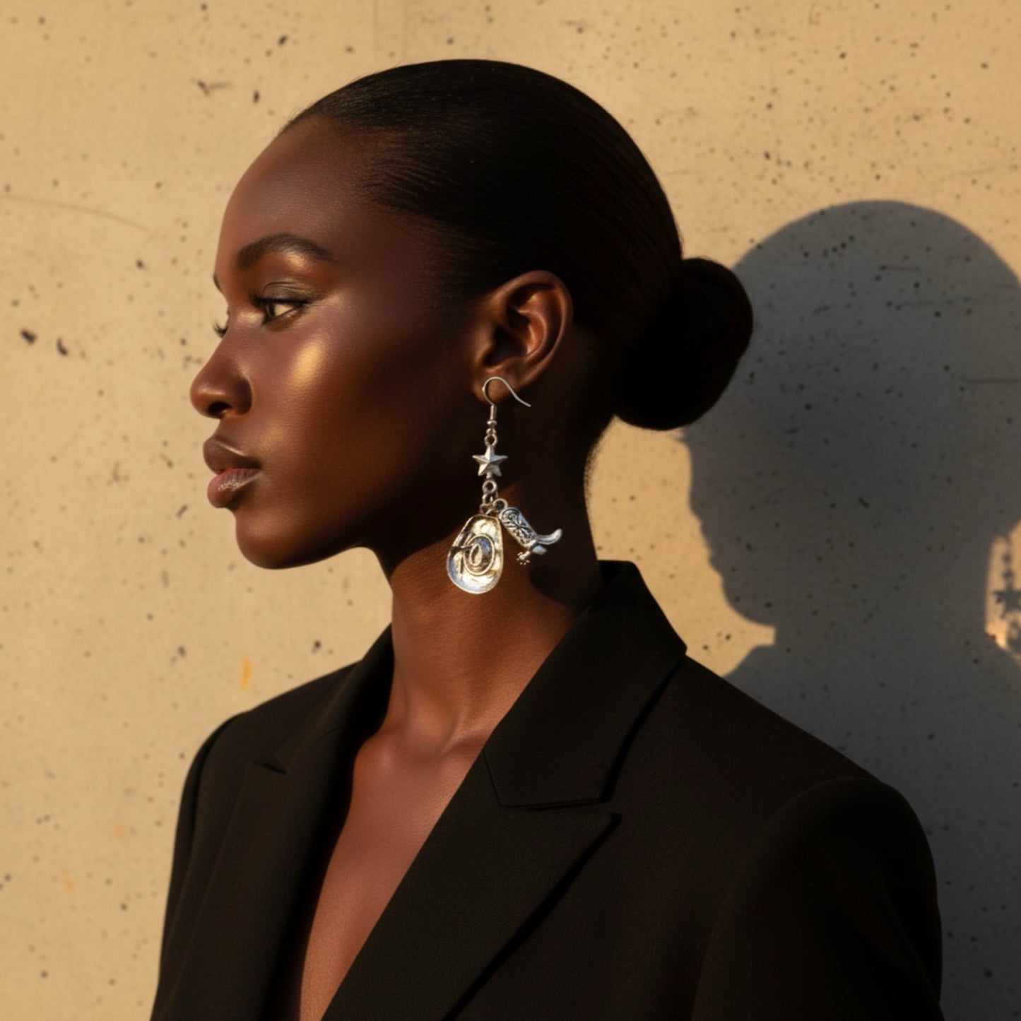 Howdy Cowboy Hats and Boots Dangly Fashion Earrings