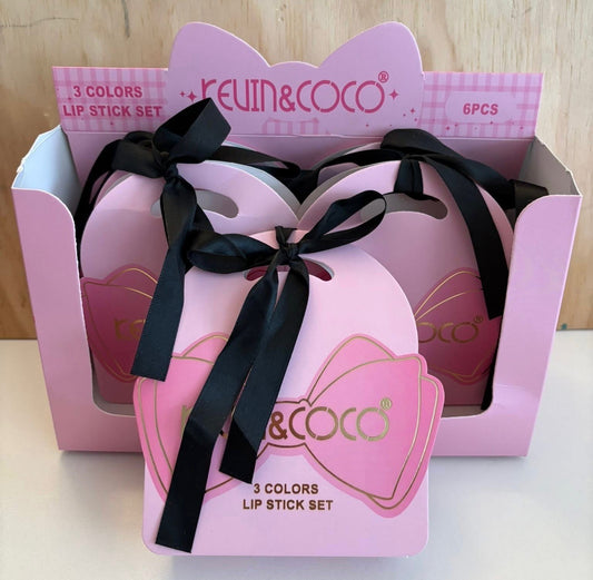 Kevin & CoCo 3 piece Lipstick Set in Gift box