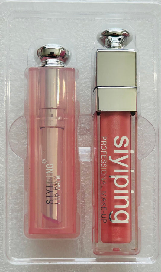 2 piece Lipstick and Plumping Lig Gloss Set