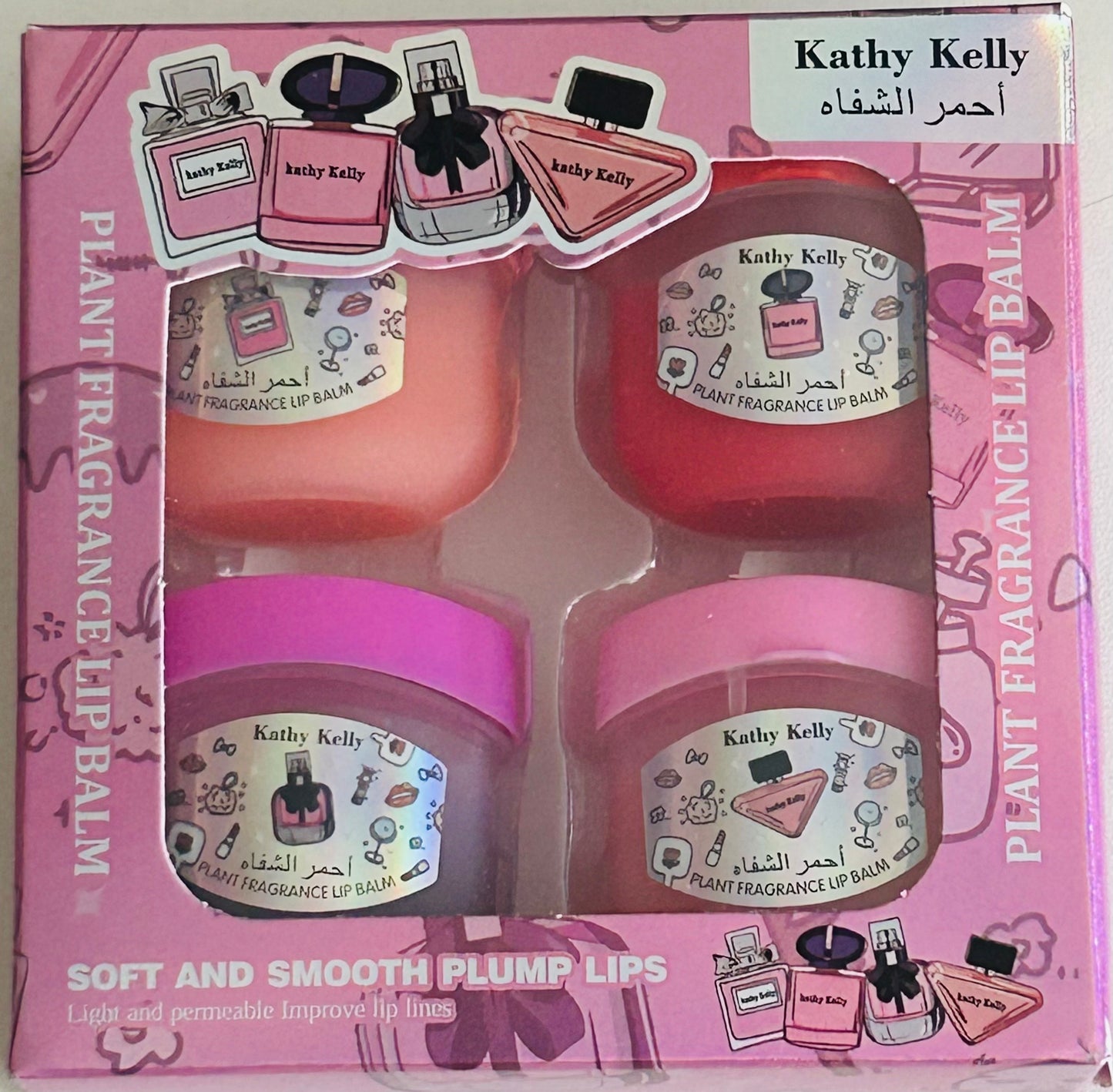 Plant Based Fragrance Lip Plumping Lip Balm in 4 flavors