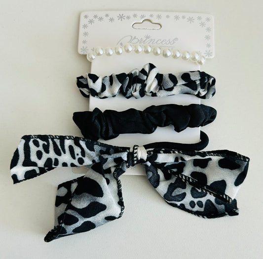 Leopard Print Hair Tie Four-Pack